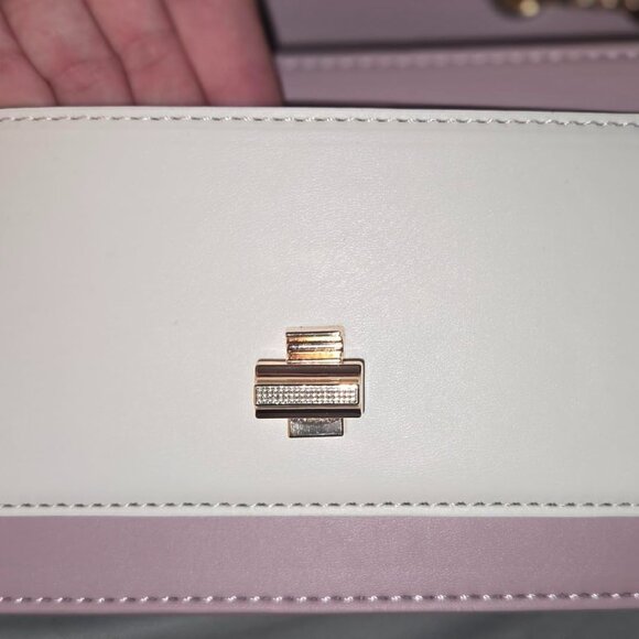 Neiman Marcus Purple Colorblock Gold Hardware Crossbody Bag - Picture 3 of 5